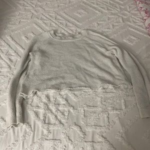 Cute crop white sweater